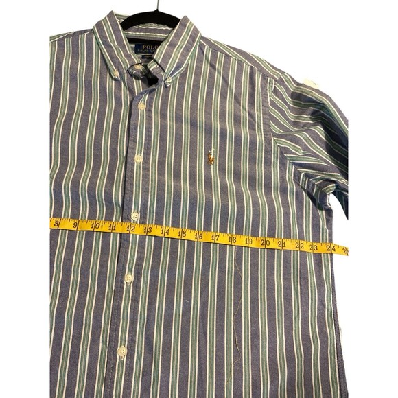 Polo Ralph Lauren Mens Sz L G Logo Cotton Button Down Multicolor Stripe - Picture 7 of 9